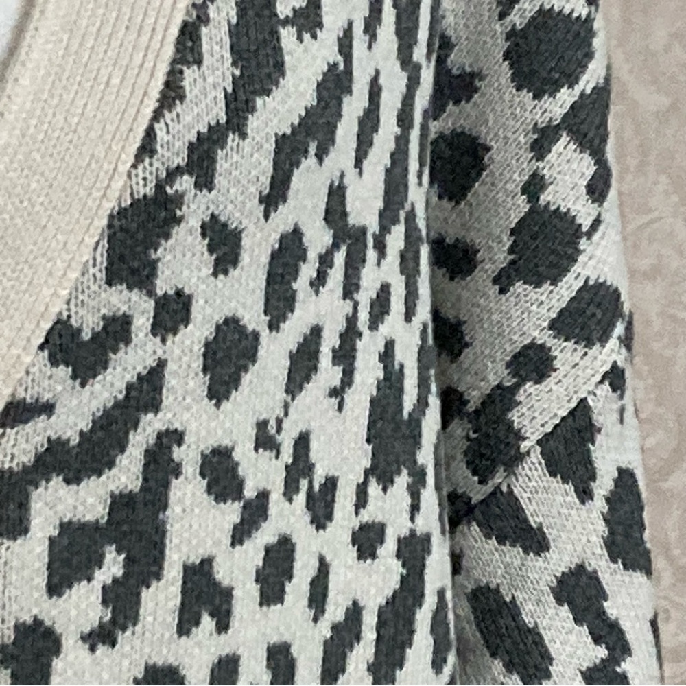 LOFT Gray Leopard Print Cardigan - Picture 13 of 14